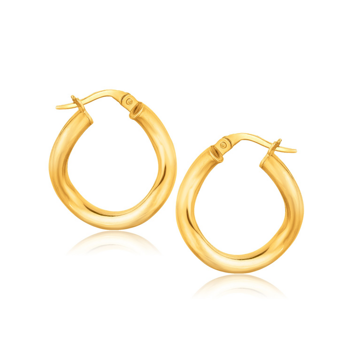 14k Yellow Gold Italian Twist Hoop Earrings (5/8 inch Diameter) - Stunning Jewelry for a Timeless Look