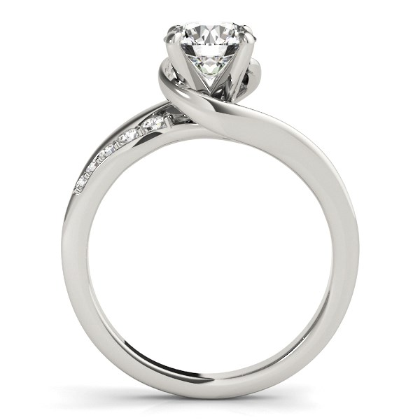 14k White Gold Bypass Style Round Diamond Ring (1 1/4 cttw) - Elegant and Timeless