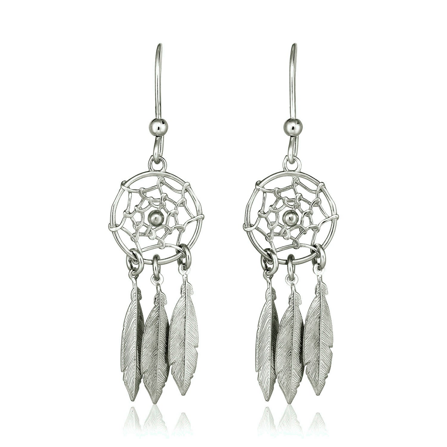 Sterling Silver Dream Catcher Dangle Earrings - Playful and Elegant | YourStoreName