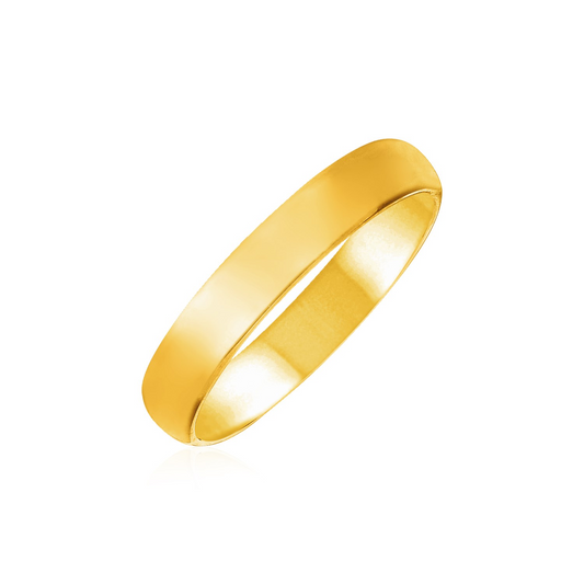 14k Yellow Gold 4mm Comfort Fit Wedding Band | Elegant and Timeless