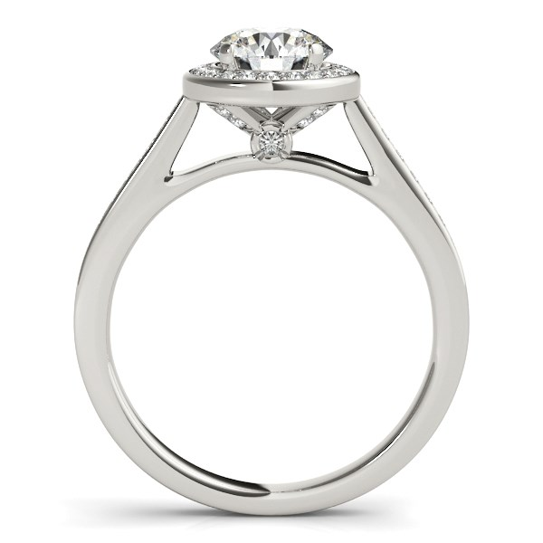 14k White Gold Halo Round Diamond Engagement Ring (1 1/4 cttw) - Elegant and Timeless