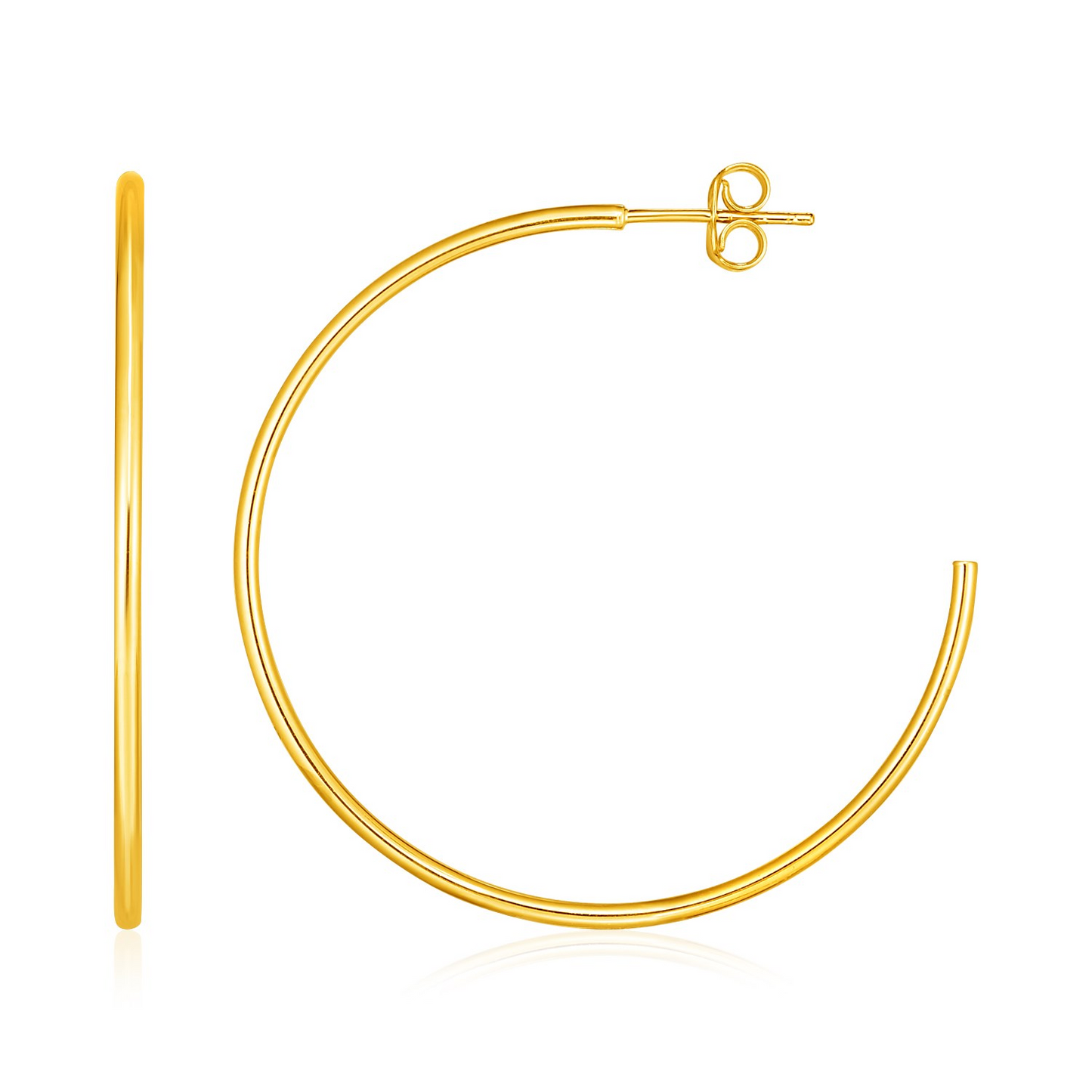 Shop 14k Yellow Gold Polished Hoop Earrings | High-Quality Jewelry