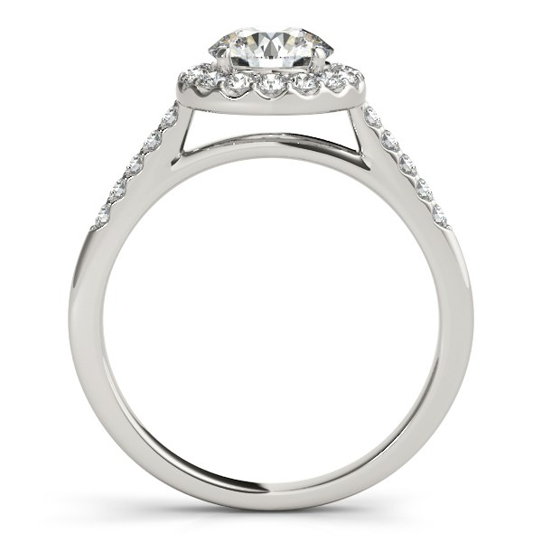 14k White Gold Halo Diamond Engagement Ring (1 3/8 cttw) - Elegant and Timeless Design