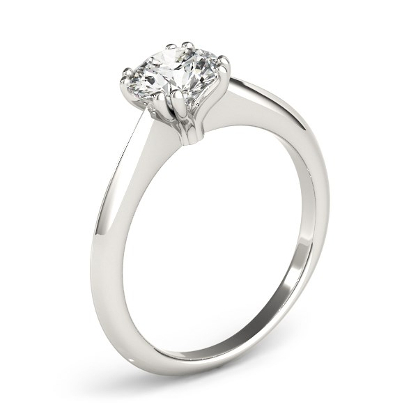 14k White Gold Double Prong Set Solitaire Diamond Engagement Ring (1 cttw) - Stunning Beauty