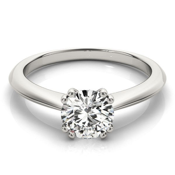 14k White Gold Double Prong Set Solitaire Diamond Engagement Ring (1 cttw) - Stunning Beauty