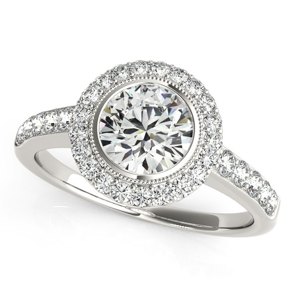 14k White Gold Pave Style Diamond Engagement Ring (1 3/8 cttw) - Exquisite Beauty at an Unbeatable Price