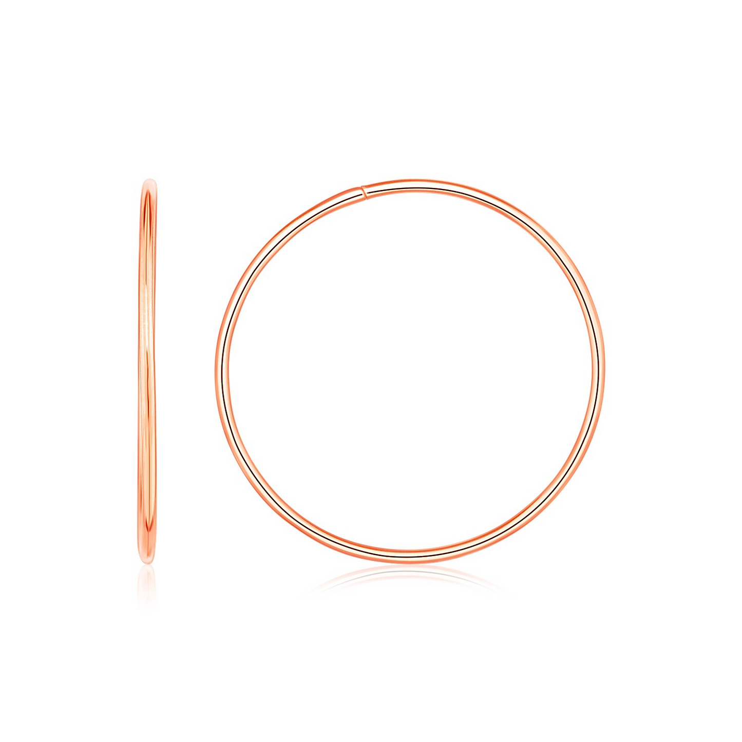 Endless Hoop Style Earrings in 14K Rose Gold - Timeless Elegance