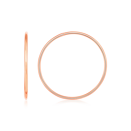 Endless Hoop Style Earrings in 14K Rose Gold - Timeless Elegance