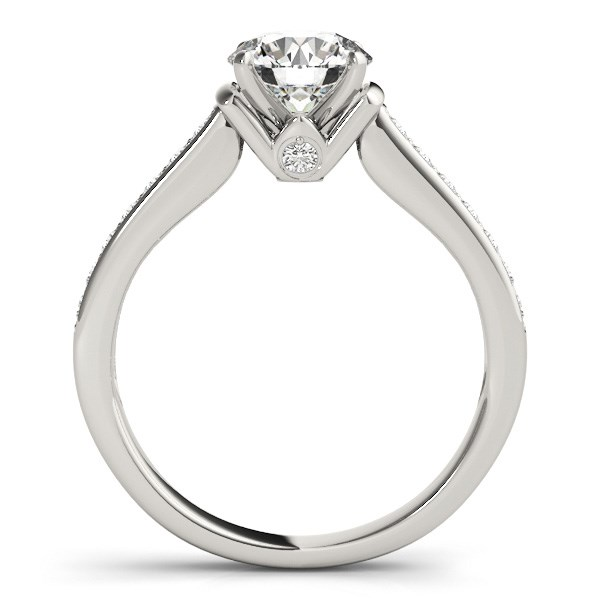 14k White Gold Round Diamond Engagement Ring Band Stones (1 1/8 cttw) - Elegant and Glamorous