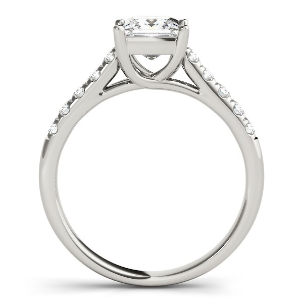 14k White Gold Trellis Set Princess Cut Diamond Engagement Ring (1 1/4 cttw) | Elegant and Timeless Design