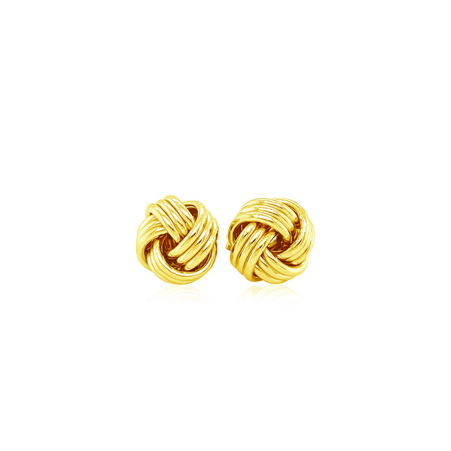 Love Knot Post Earrings in 14k Yellow Gold - Elegant, Versatile, and Timeless