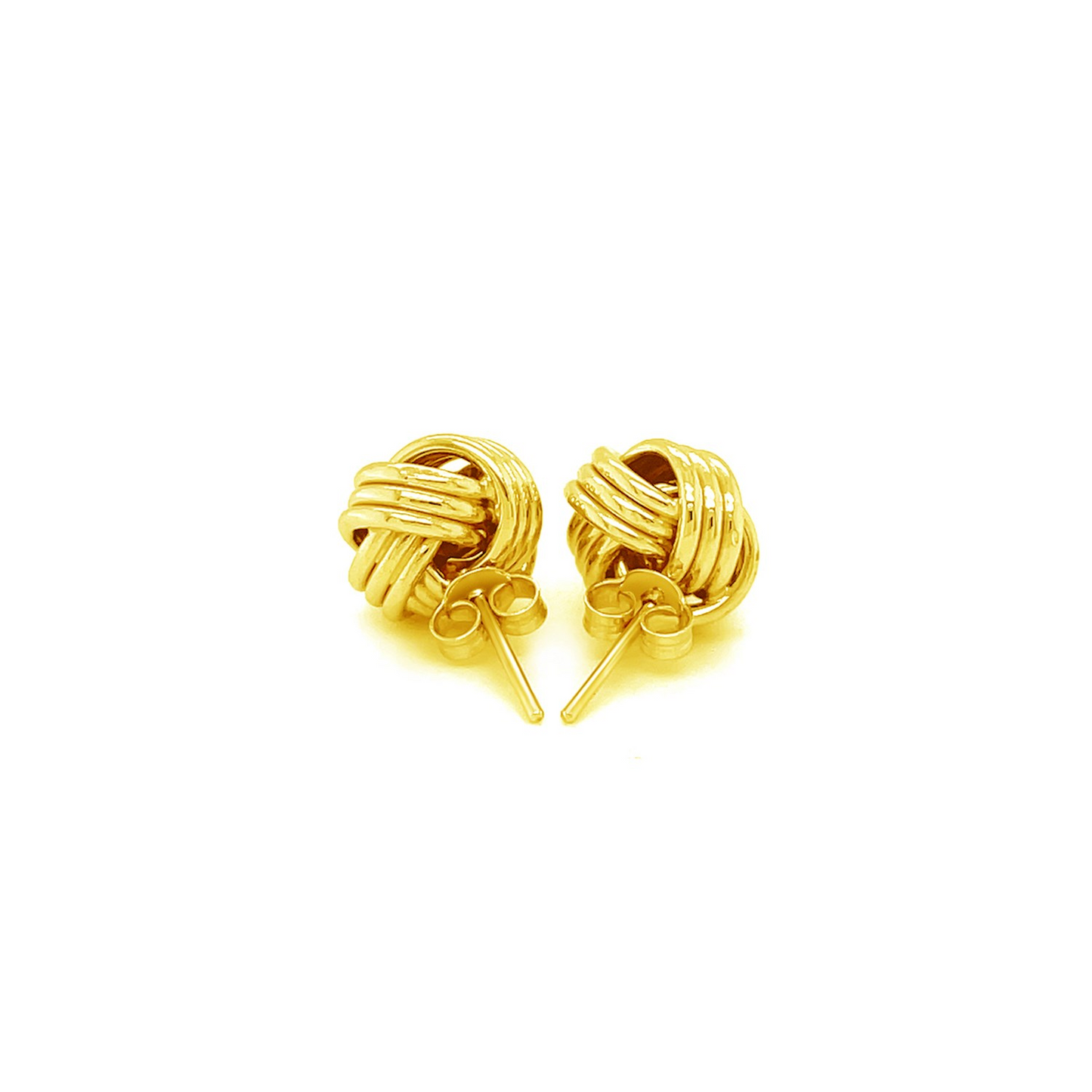 Love Knot Post Earrings in 14k Yellow Gold - Elegant, Versatile, and Timeless