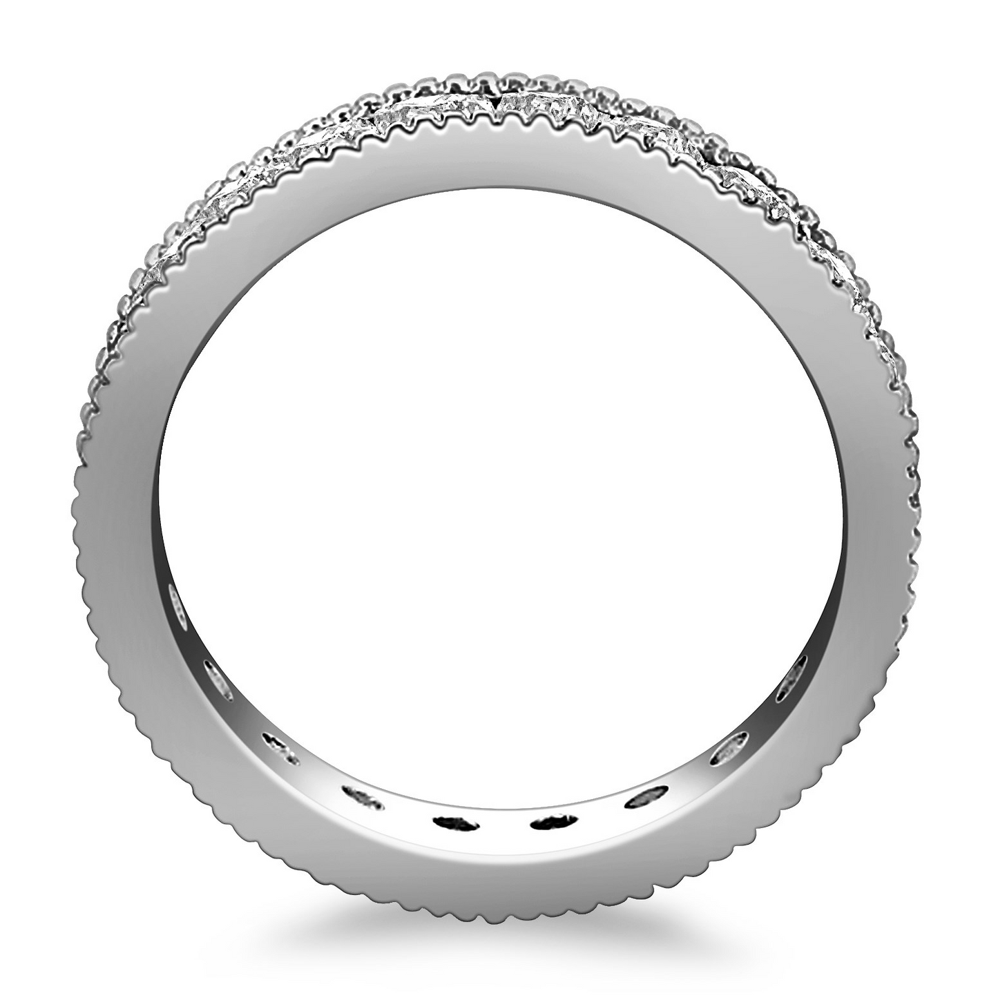 Shop the 14k White Gold Antique Channel Set Round Diamond Eternity Ring - Stunning Elegance