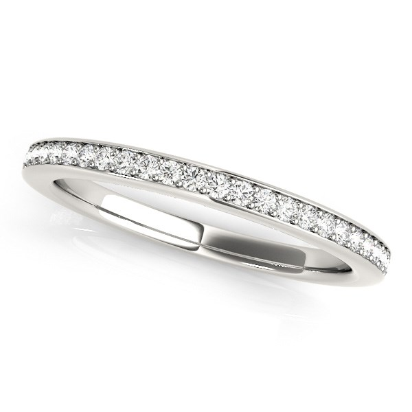 14k White Gold Simple Diamond Wedding Ring (1/4 cttw) - Elegant and Timeless