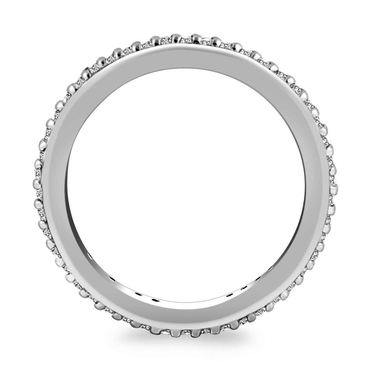 14k White Gold Round Diamond Eternity Ring