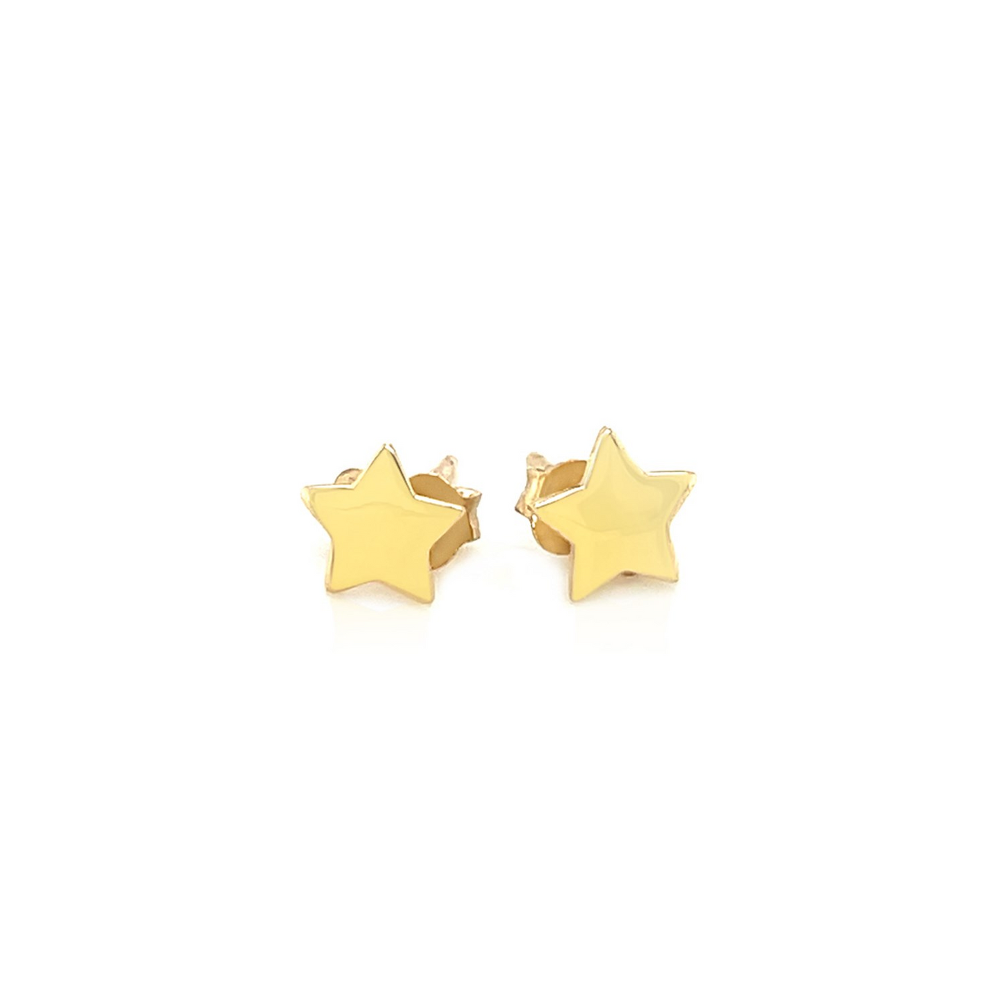 14k Yellow Gold Post Earrings with Stars | Playful and Stylish