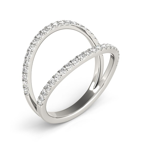 14k White Gold Diamond Split Band Ring (1/4 cttw) - Elegant and Dazzling | Shop Now