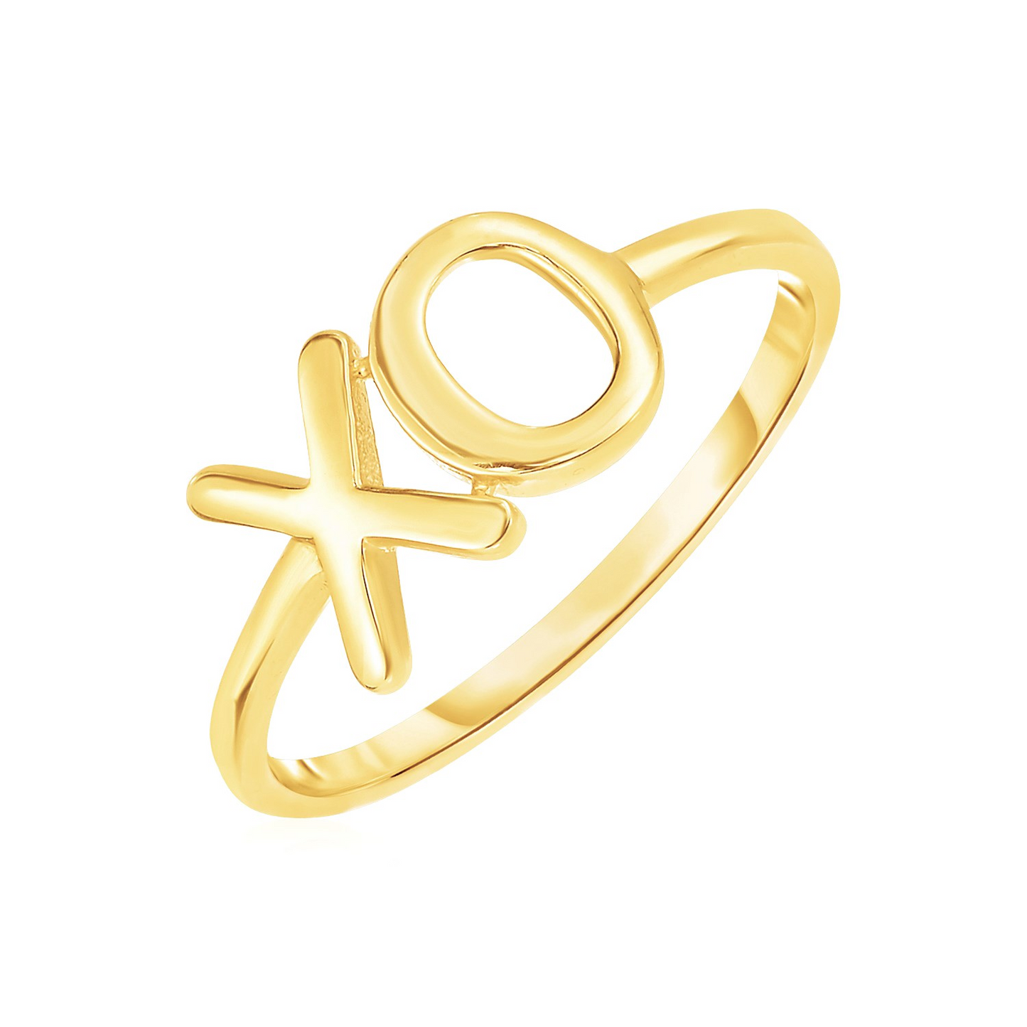 14k Yellow Gold with XO Ring - Lighthearted Expression of Love