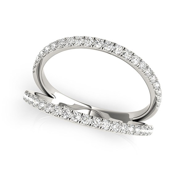 14k White Gold Diamond Split Band Ring (1/4 cttw) - Elegant and Dazzling | Shop Now