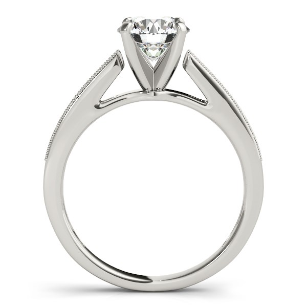 14k White Gold Antique Style Graduated Diamond Engagement Ring (1 1/8 cttw)