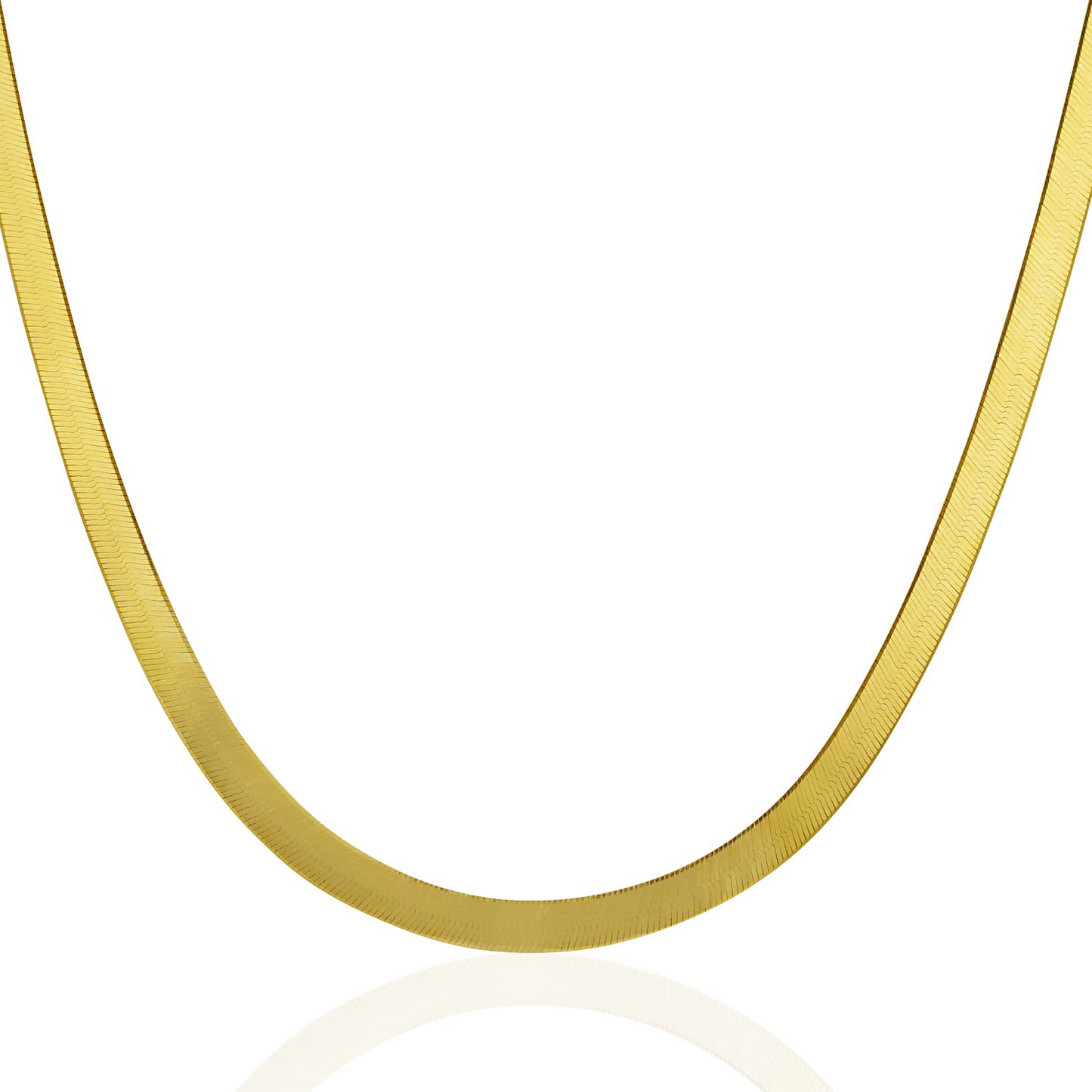 5.0mm 14k Yellow Gold Super Flex Herringbone Chain - Stylish and Durable