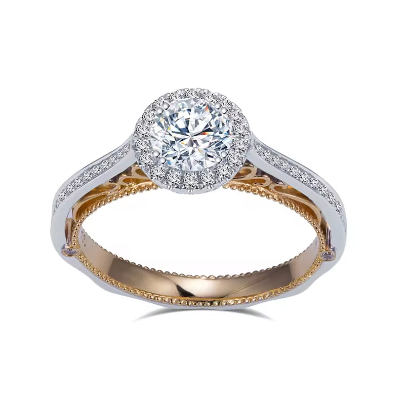 Custom 18K 1Ct D VVS1 IGI Certified Lab Grown Diamond Halo Ring