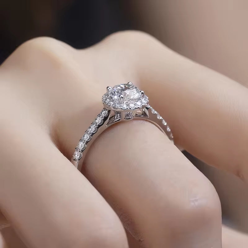 18K Gold 1CT round Brilliant Cut Lab Diamond Rings IGI Lab Diamond Ring Wedding Diamond Engagement Ring