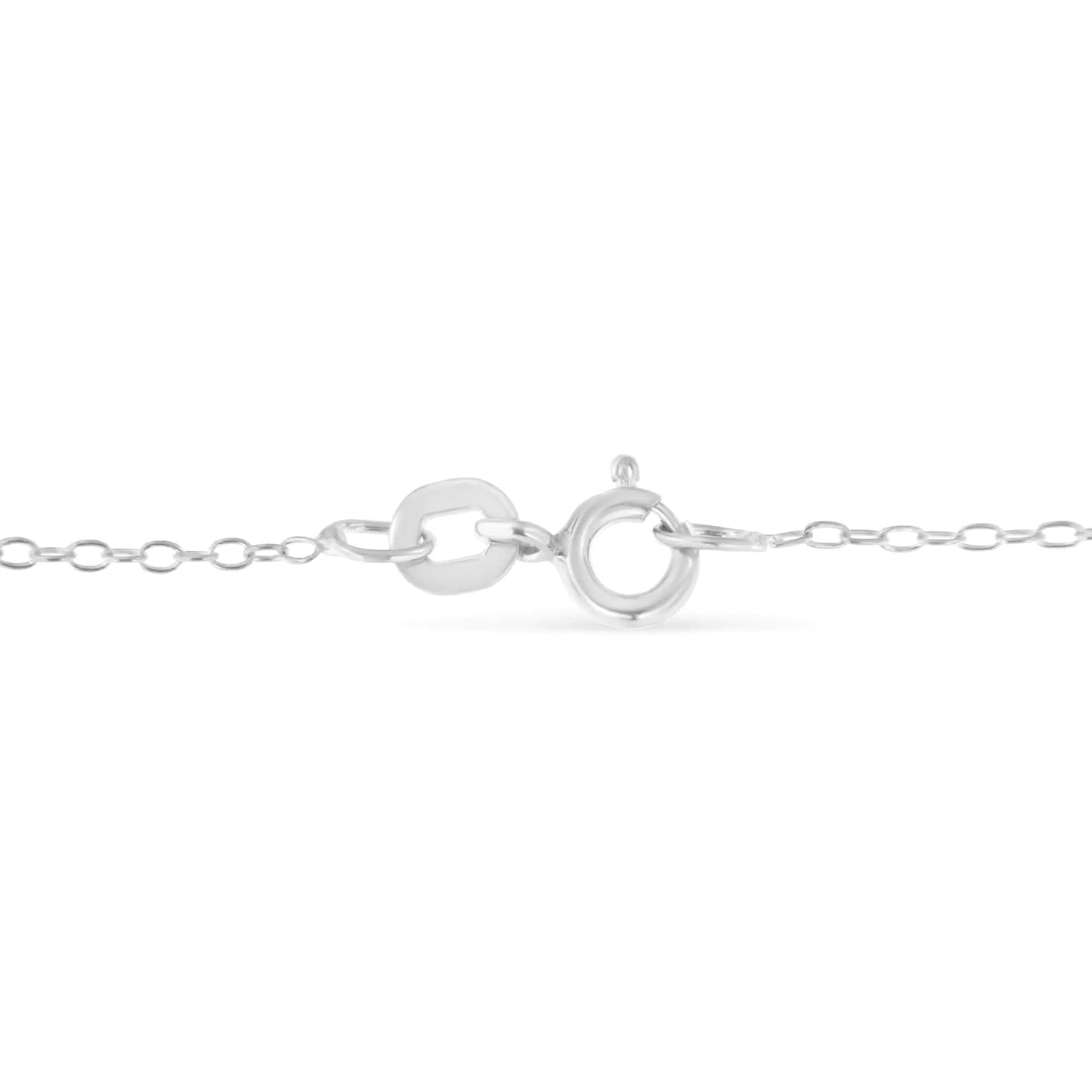 Collier station de diamants en argent sterling (1/2 carat au total, couleur IJ, clarté I1-I2)