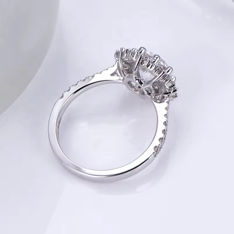 Messi Customized Jewelry 18K 1CT IGI Lab Diamond Ring Wedding Diamond Engagement Ring