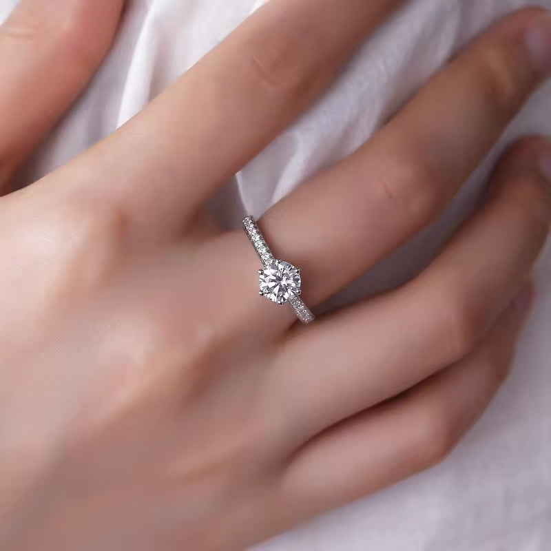 14K 18K Gold 1 Carat CVD HPHT 1Ct Lab Grown Diamond Engagement Rings