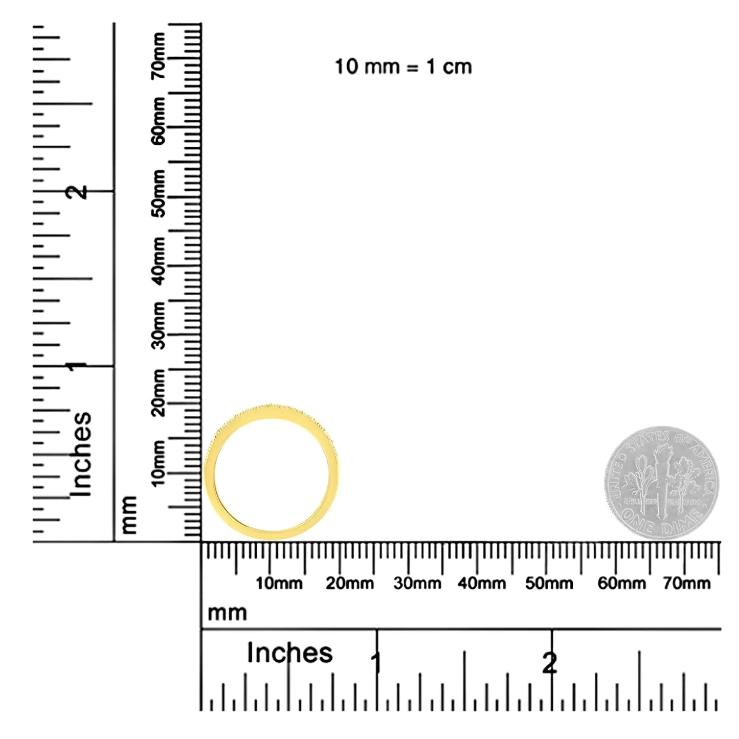 IGI-zertifizierter 1/4 Karat Diamant-Ring aus 10 Karat Gelbgold mit Krappenfassung und Perlen im Milgrain-Band-Stil (JK-Farbe, Reinheit I2-I3)